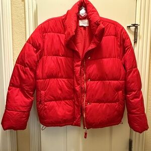 LOFT Red Puffer Jacket
